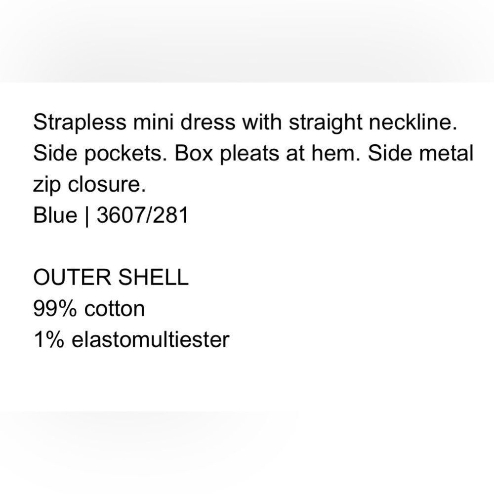 Zara PLEATED TRF DENIM DRESS - Picture 6 of 7